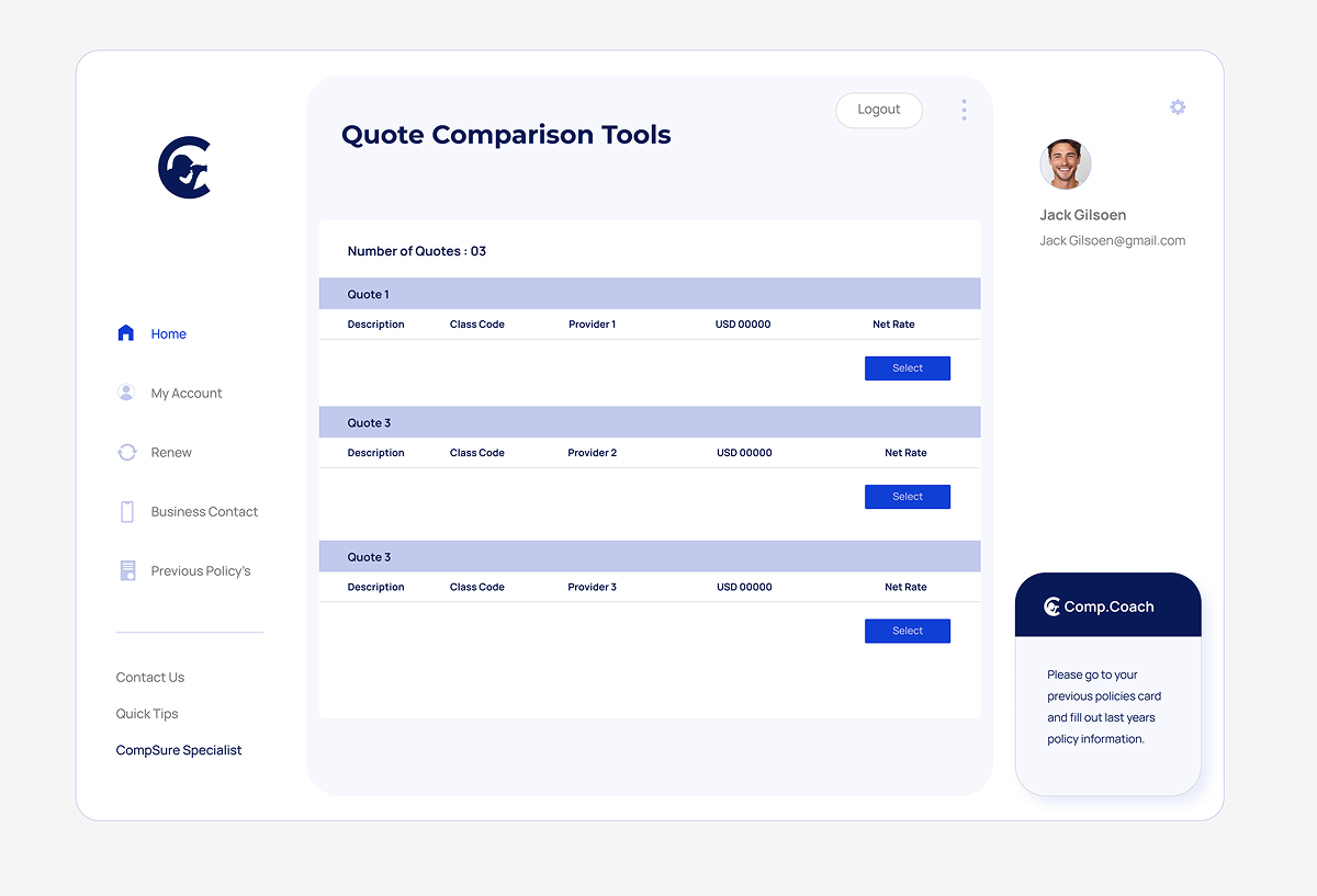Quote comparison tools